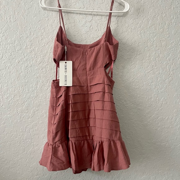 Saints and Secrets Augustine Pleated Detail Cut-Out Mini Dress - M - Picture 4 of 6